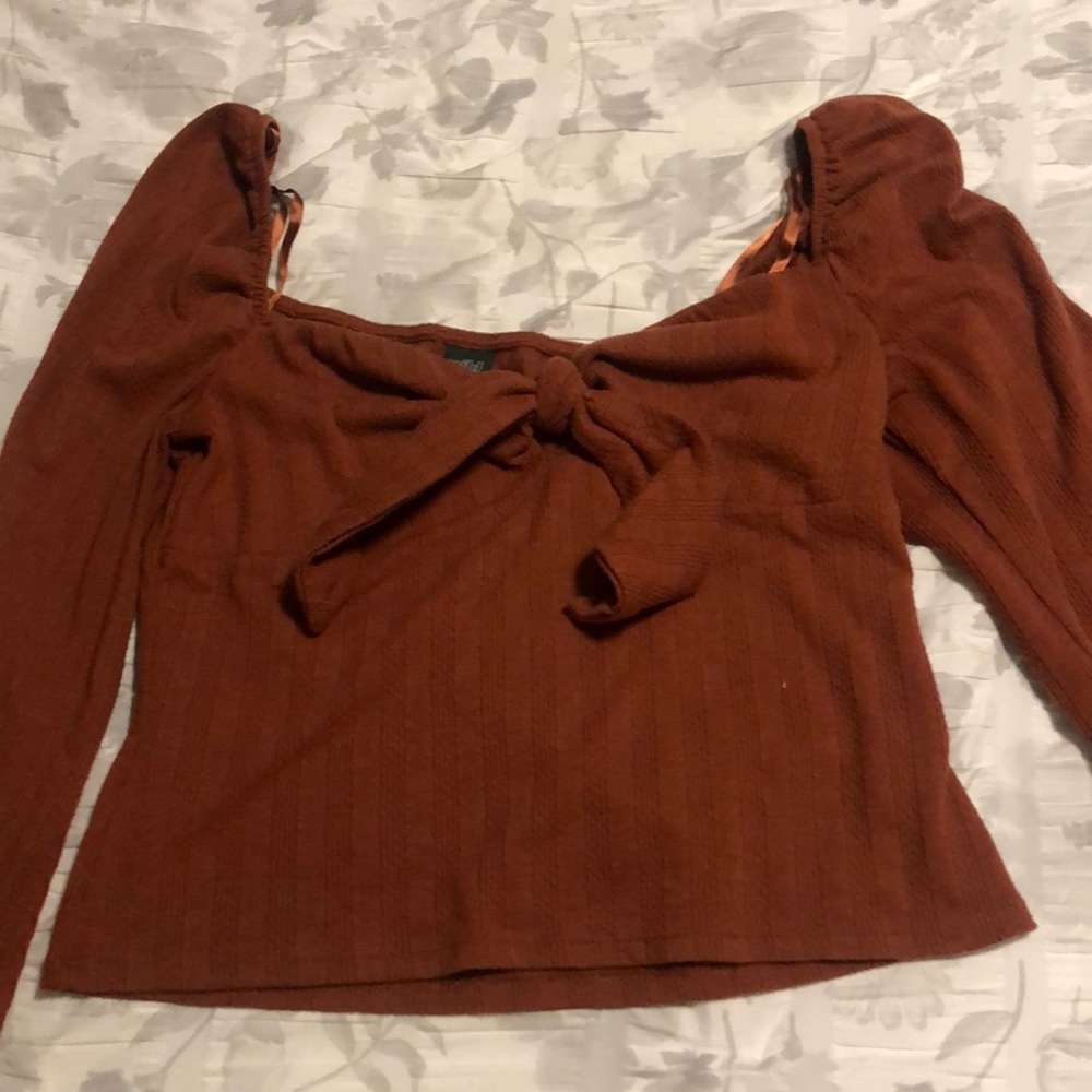 Orange long sleeve top